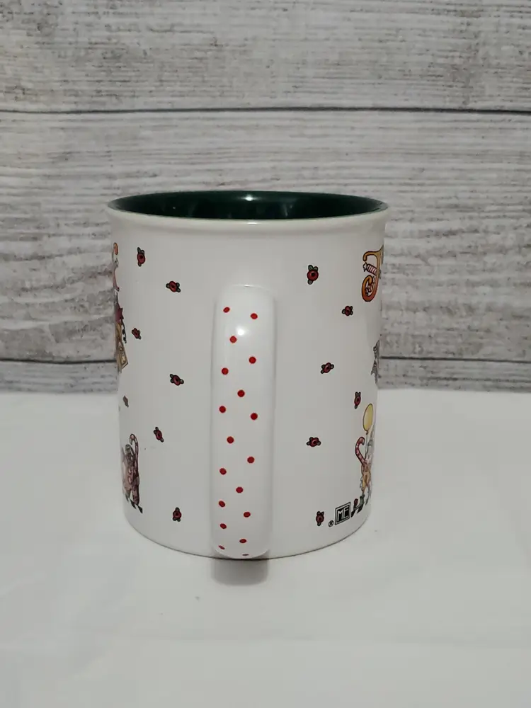 ME Ink Mary Engelbreit Andrews McMeel Publishing Joy Girl Christmas Mug Cup