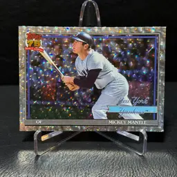 Mickey Mantle 2026 Topps Series 1 #T91-48 Crackle Foil Insert New York Yankees