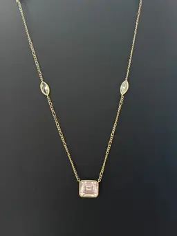 111. 925 Vermeil Crystal Necklace