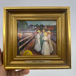 Edvard Munch Art, On the Bridge, 1903 Norway Print Wall Art Framed