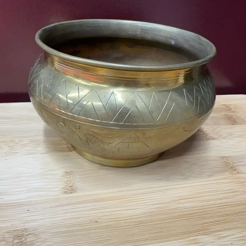 Etched Brass Planter