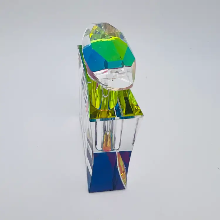 🌈 Colorful Cut Perfume Bottle 2.75”x 3.5”