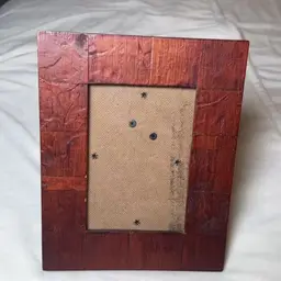 Rare Woods Decorative Textured Wood Photo Frame Reddish Brown Modern