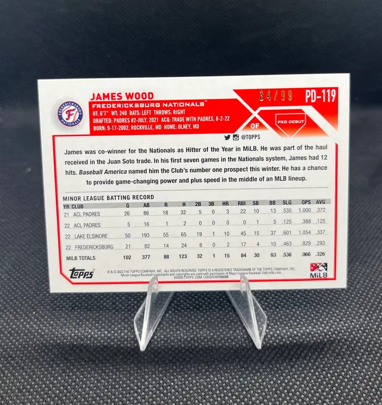 James Wood Pro Debut Green /99