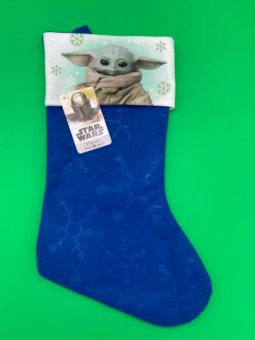 Disney Star Wars Blue Grogu Christmas Stocking - New w/ Tags