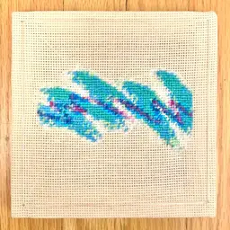 80s Vaporwave Design Inspired Hand-Embroidery - Handmade Tribute