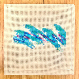 80s Vaporwave Design Inspired Hand-Embroidery - Handmade Tribute