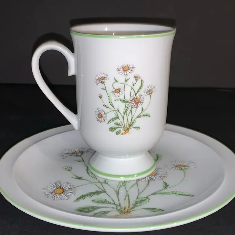Piece Set ~ Royal Domino China "Wild Daisy, Spring Violet, Sunrise” 3 Mugs  3 Plates

