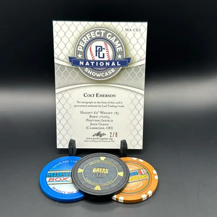 2022 Colt Emerson Blue Auto 2/8 !!COLOR MATCH!! Leaf Perfect Game Seattle Mariners