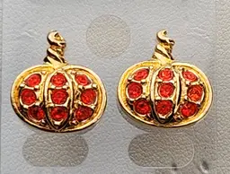 Avon pumpkin earrings