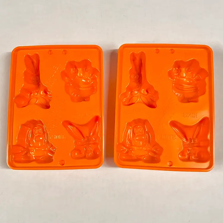 JELL-O Jigglers Mold 2 Pack Ren Stimpy  Krumm Ickis Vintage 90s Ren And Stimpy