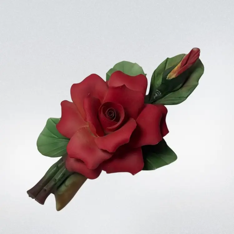 Carlo Savastano Capodimonte Porcelain Rose