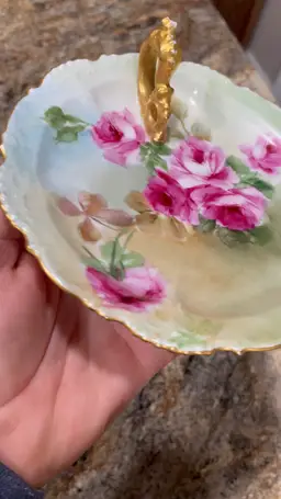 Vintage Porcelain Handled Tray