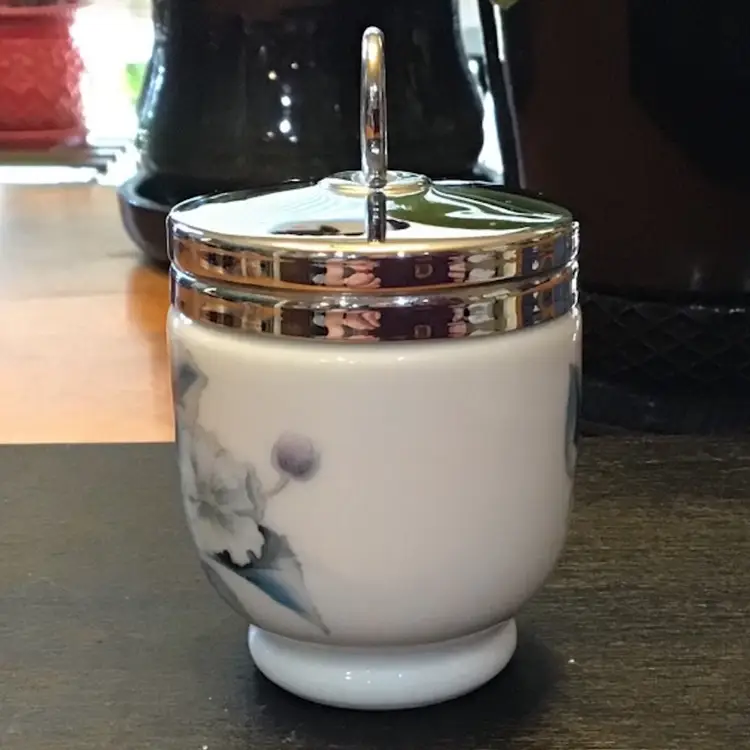 Vintage Royal Worcester England Egg Coddler Pink and Yellow Flower Design 