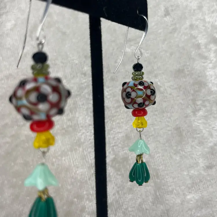 #29 "Marsha Marsha Marsha" Series - Handmade by Me -- Lampwork Glass Earrings
