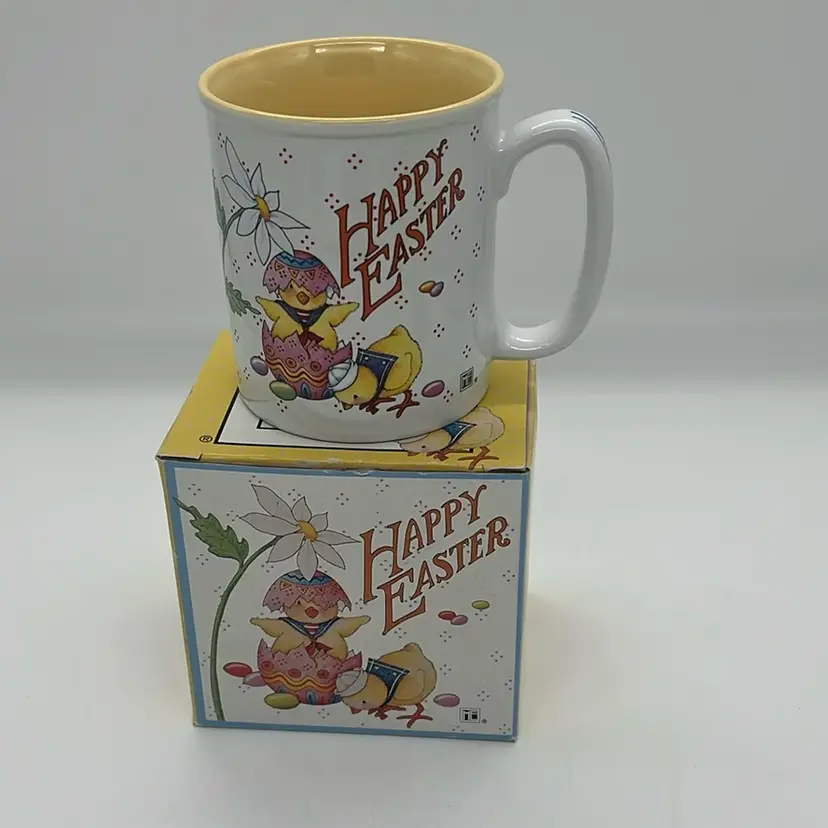 Mary Engelbreit Easter Mug Chicks Flowers Eggs