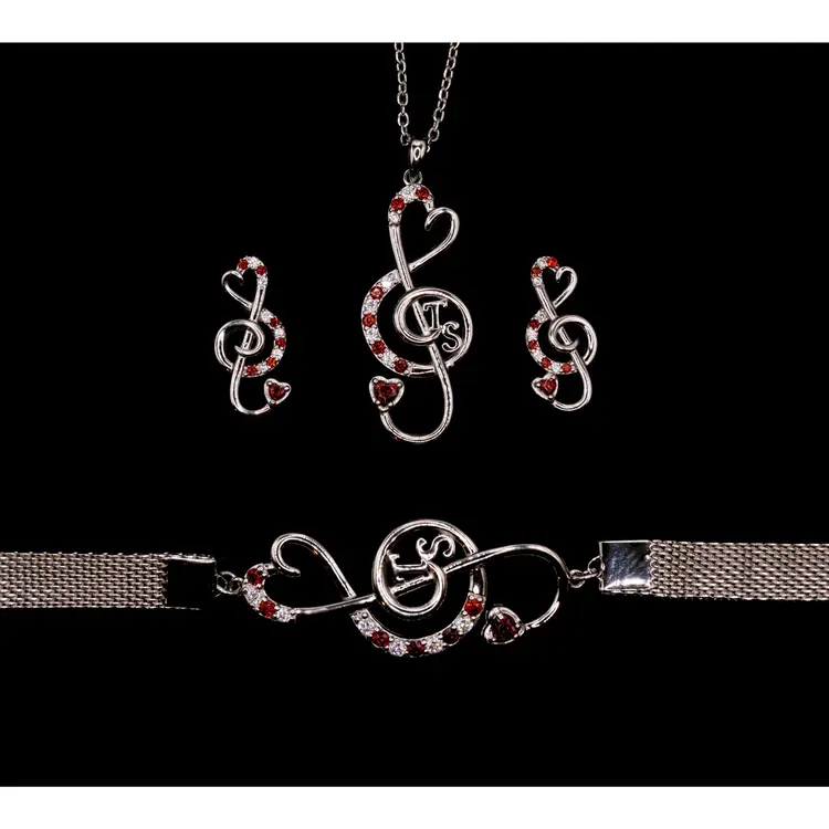 Music from the heart collection 3 Piece Set In Ruby Red