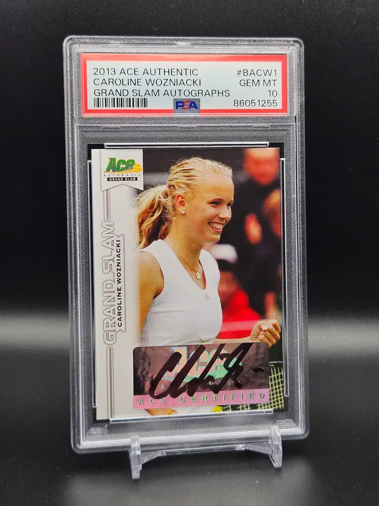 2013 Ace Authentic Grand Slam Base Auto #BACW1 Caroline Wozniacki (255) PSA 10