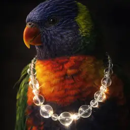 #08 - Vintage Clear Lucite Graduated Bead Necklace – Restrung – Silver Tone Rolo Chain