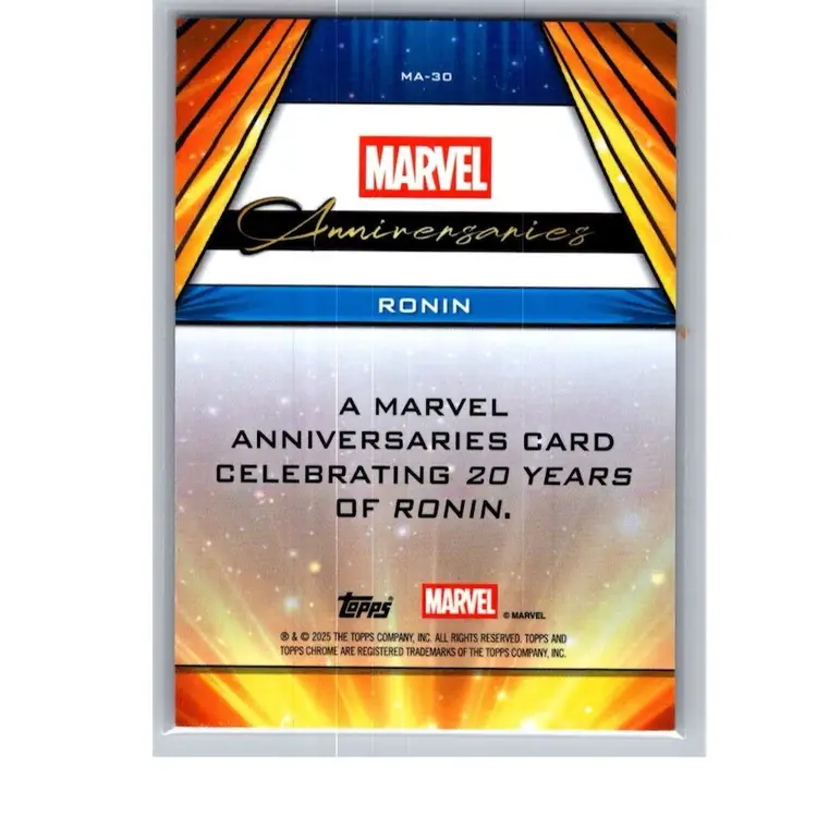 Ronin 20th Anniversary 2025 Topps Chrome Marvel MA-30 Anniversaries