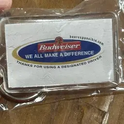 Set of 7 Budweiser Key Chains - New Old Stock