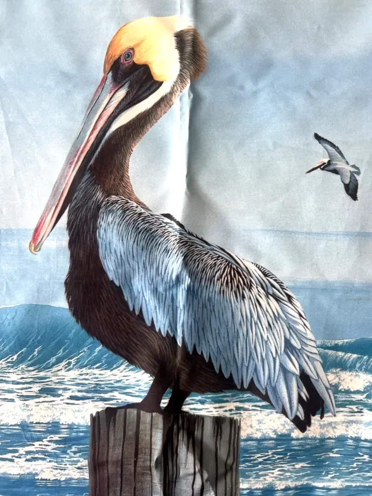 Vtg NEW Signed Toland House Flag Pelican Seagull Beach Nautical USA 35" x 24"