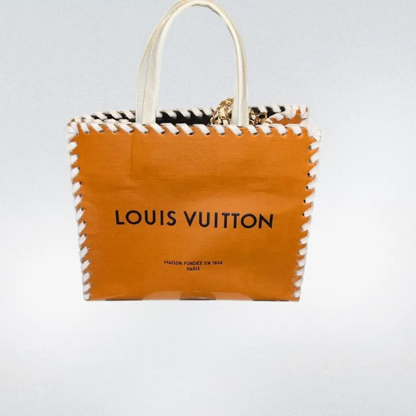 Upcycled Louis Vuitton Shopping Bag Tote