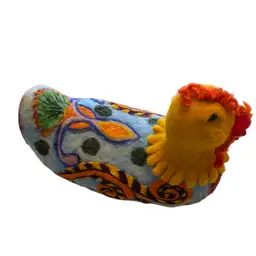 Handmade decorative felt Rooster/chicken By Terri Biondolino. Floral