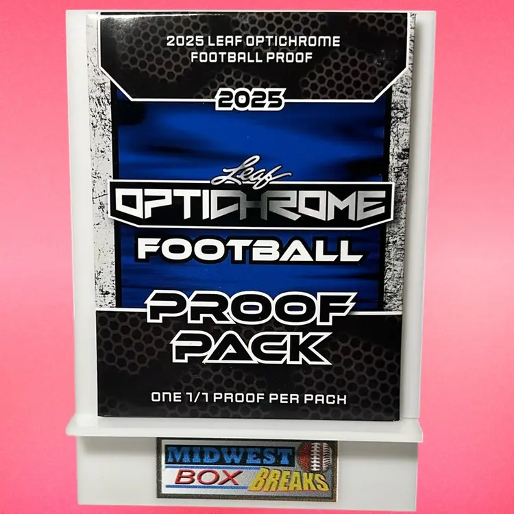 2025 Leaf Optichrome Football 1/1 Proof Pack For Susan G Komen (stacked shipping)