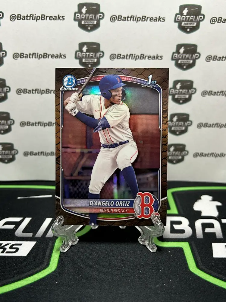 D’Angelo Ortiz 2025 Bowman Chrome 1st Reptilian Refractor #BCP-61 Boston Red Sox