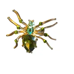 Vintage Spider Adjustable Ring Peridot Semi-gemstones