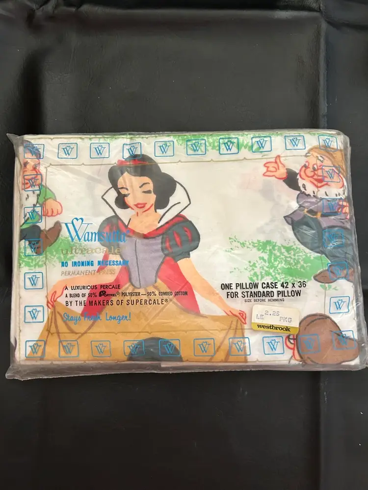 Wamsutta Ultracale Snow White & The Seven Dwarfs Twin Flat Sheet & Pillowcase