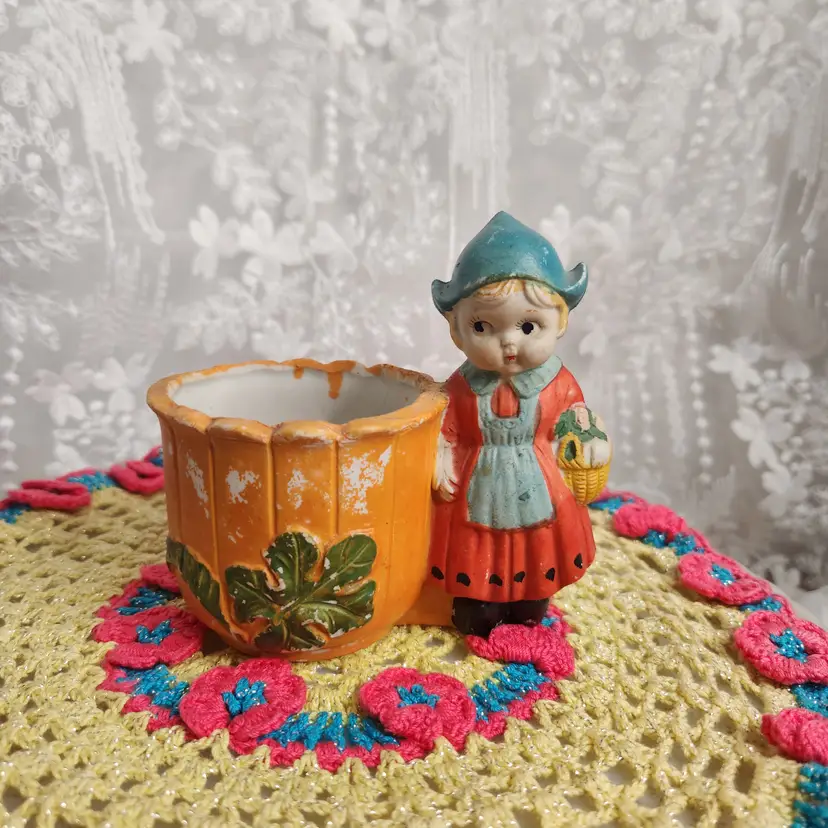 Dutch Girl with Tulip Planter