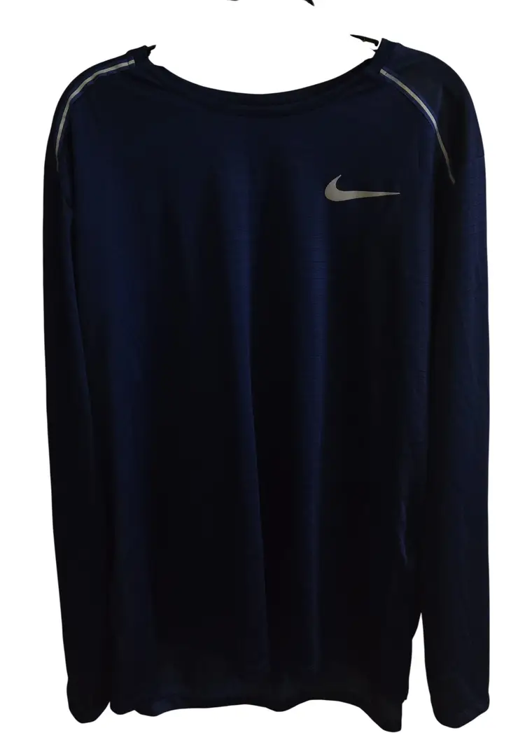 Nike Pro Dri Fit Running Blue Long Sleeve Shirt Size XL