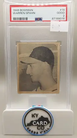 WARREN SPAHN 1948 Bowman PSA2