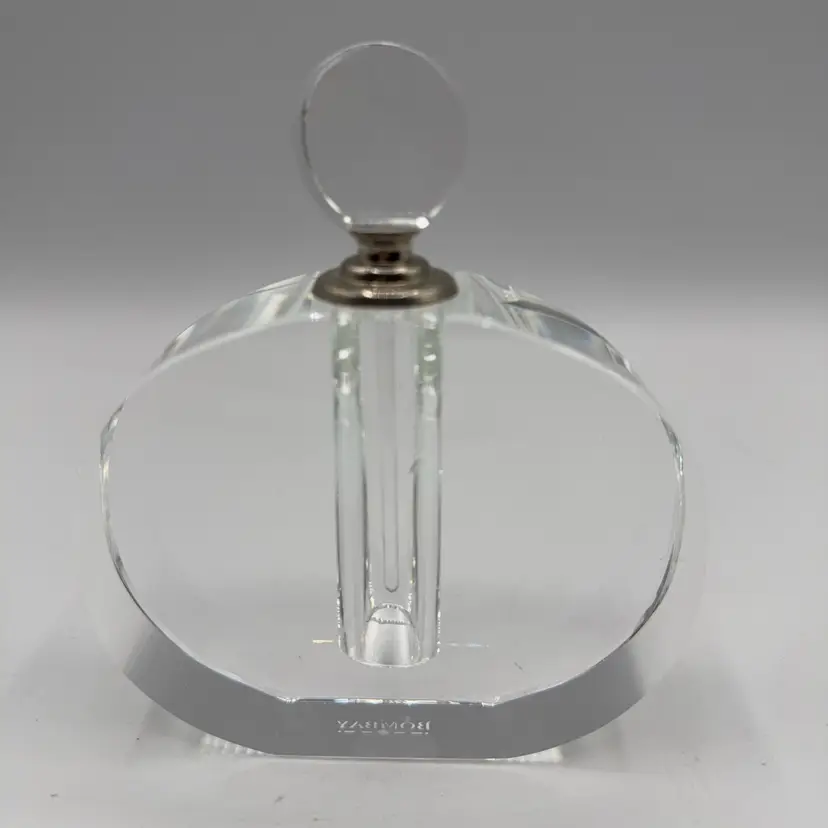 Bombay Clear Crystal Screw Top Stopper Glass Perfume Bottle