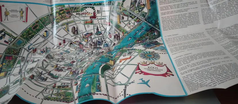 Map & Guide of Cologne Germany circa 1974