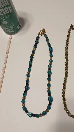 Handmade Semi Precious Stone/Glass/Metal Lot of 5 Necklaces