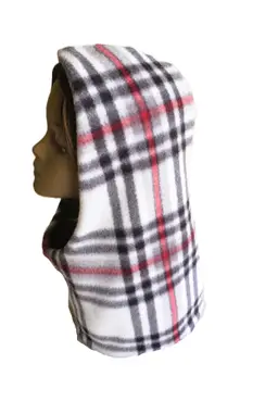 Plaid Fleece Hood