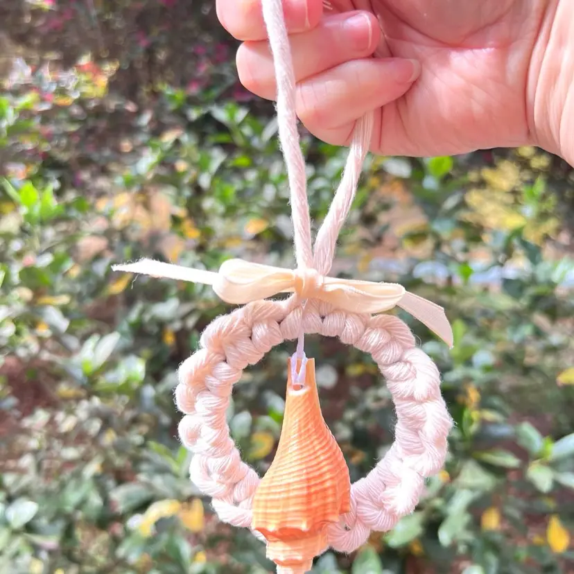 Conch Seashell Rope Ornament