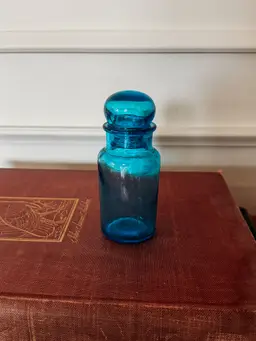 Bubble Top Apothecary Jar - Sky Blue