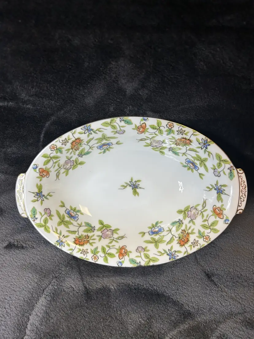 Vintage Made In Occupied Japan Cherry China Veggie Bowl 11”x 7”