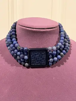 14. Chico’s Blue Sodalite Multi Strand Choker 17”