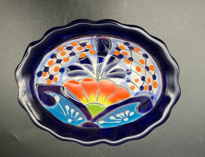 BIN - Colorful Talavera Mexico Trinket Dish