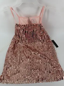 NO BOUNDARIES Pink Sequin High NK Cami Women’s XXXL / 3XG (21) Brand New