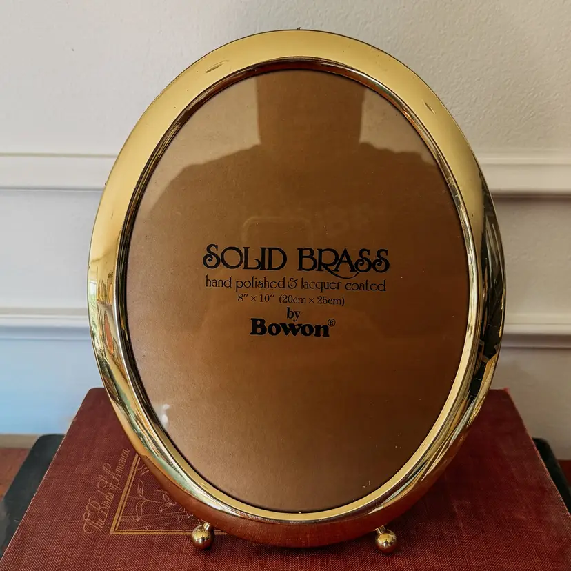 Solid Brass Oval Picture Frame