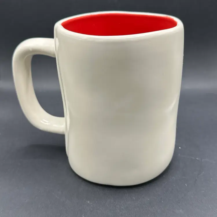 Rae Dunn COOKIE BATTER TASTER Mug White Red