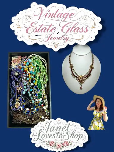 Beautiful Vintage Glass Necklaces! Czech, Venetian, Japan, Rhinestones And More! 😍