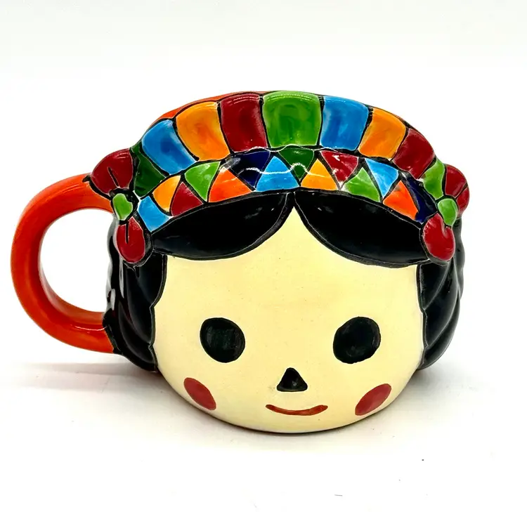 Mug Mexican doll Maria Frida La Fortaleza 6”W