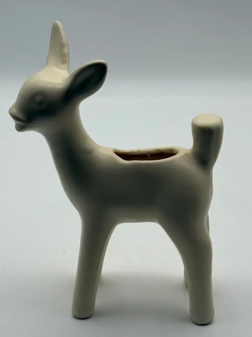 Shawnee Pottery Cream Colored Deer Planter
